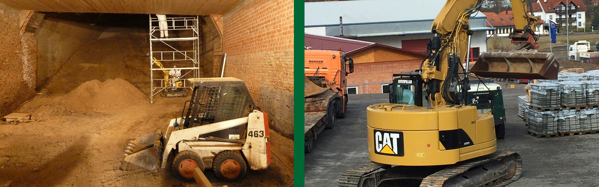 Bodensanierung von kontaminierten Erdreich / Abbruchkettenbagger CAT 321D LCR
